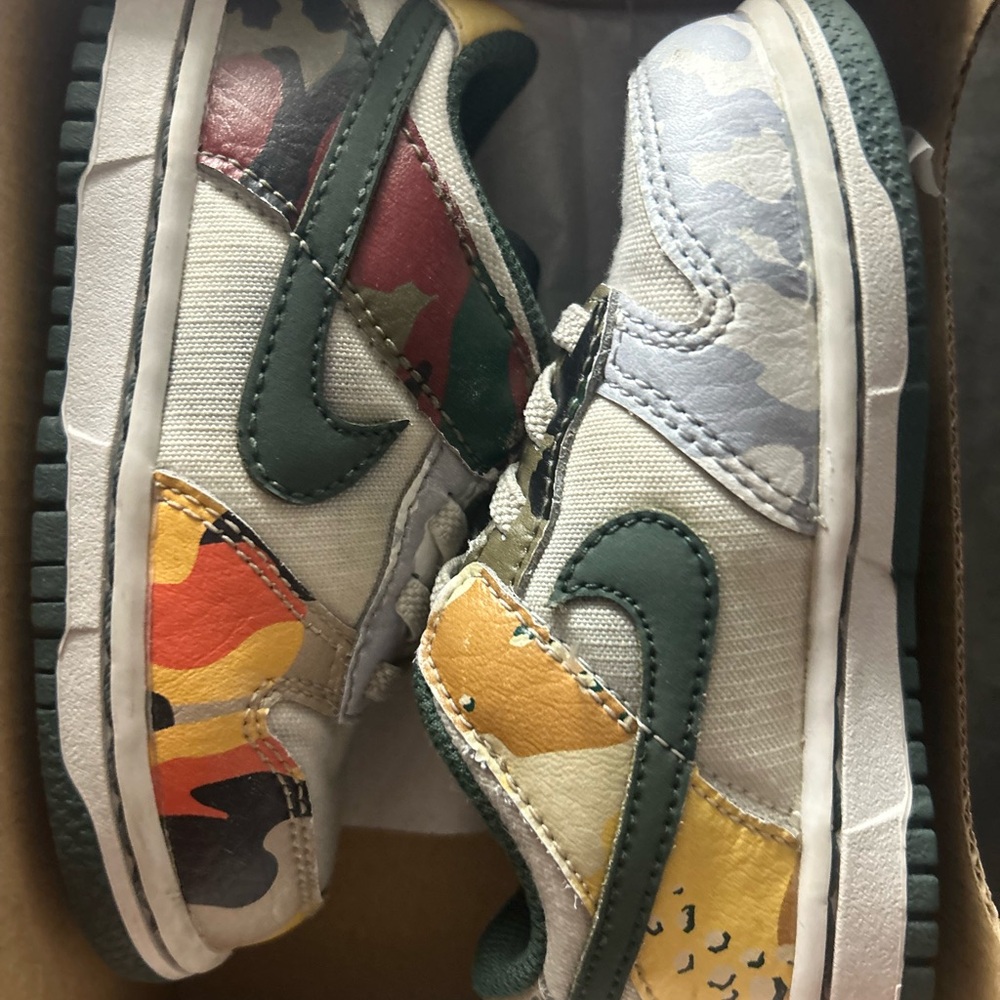 Nike Kids Multicolor Camo Sneakers